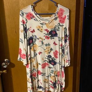 Long flower shirt